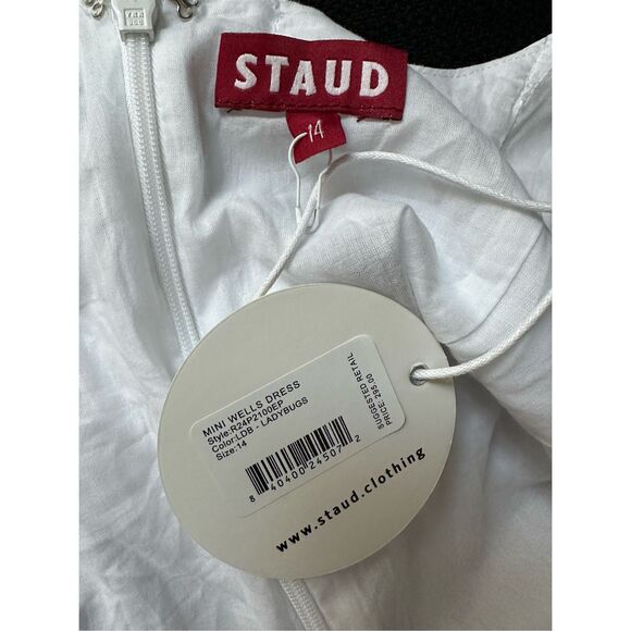 NWT STAUD MINI WELLS DRESS LADYBUGS SIZE 14 $295 - Picture 10 of 10